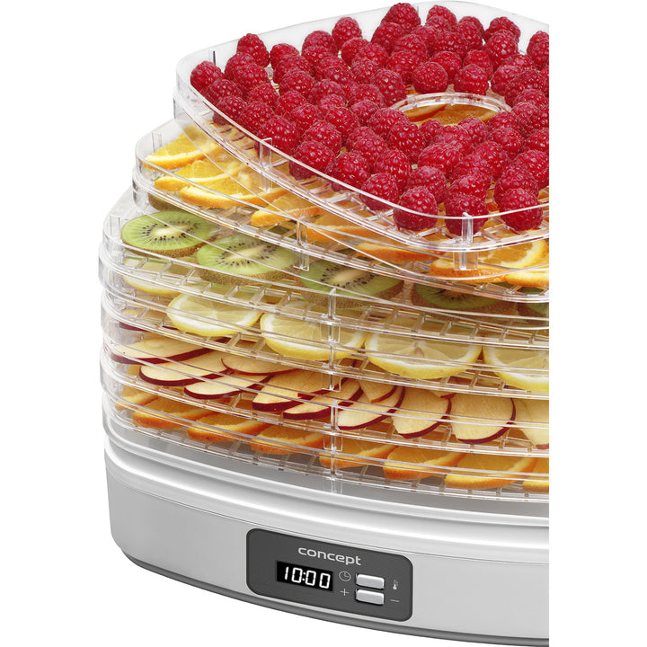 Paddenstoelen-, fruit- en kruidendroger Concept, 260W, 6 zeven, timer, SO2080