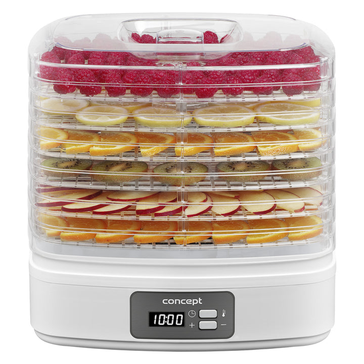 Paddenstoelen-, fruit- en kruidendroger Concept, 260W, 6 zeven, timer, SO2080