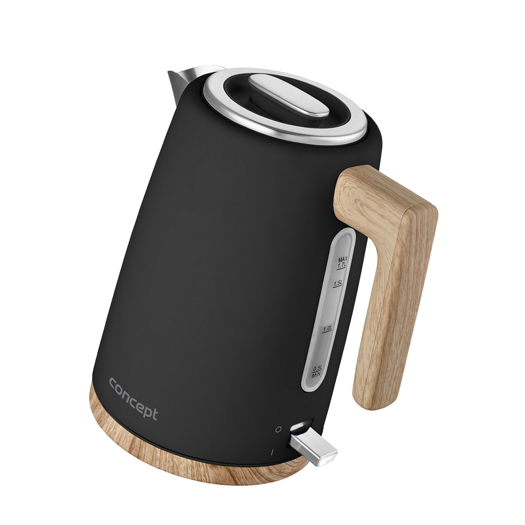 Concept ELWOOD waterkoker, roestvrij staal, 1.7L, waterniveau-indicator, RK3316
