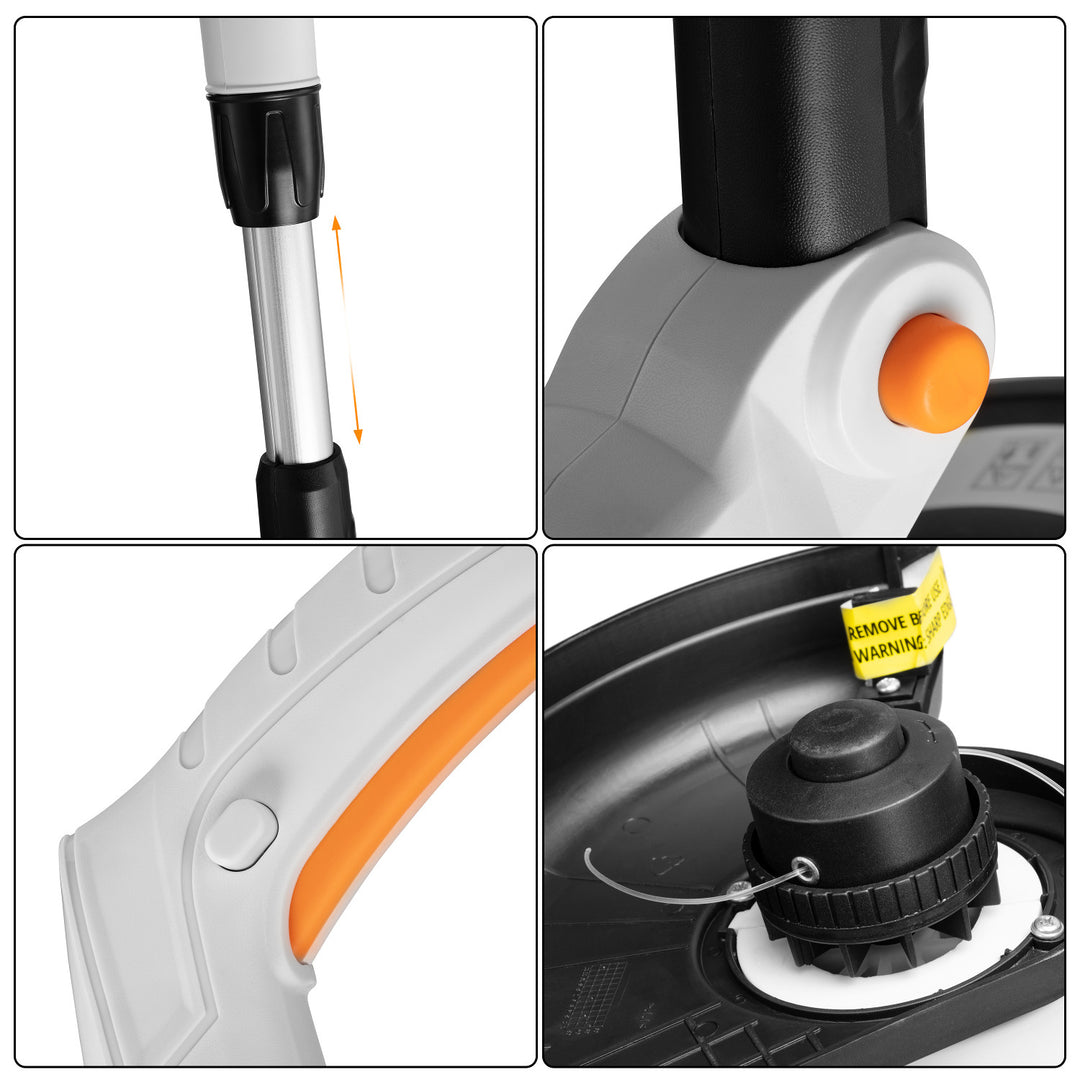 Prime3 - Grastrimmer - Elektrische trimmer, 500W, 25cm lijndiameter, 12000 tpm, GGT41