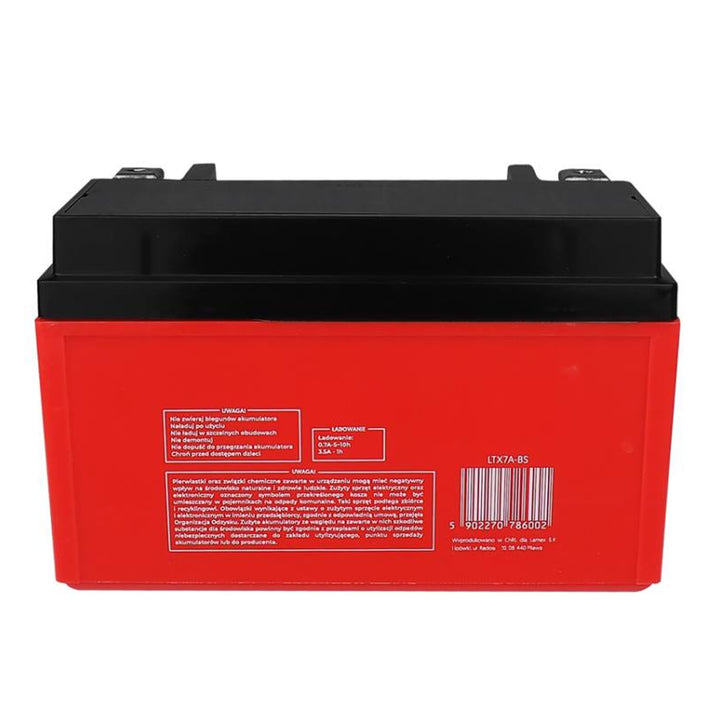Lamex - Gel Acu - Gelbatterij - gel-motorfietsaccu - 12V, 7Ah, LTX7A-BS - 149 x 85 x 93 mm (+/-2 mm)