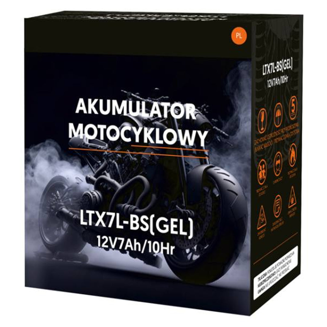 Gelbatterij Lamex, Motorfiets, 12V, 7Ah, LTX7L-BS