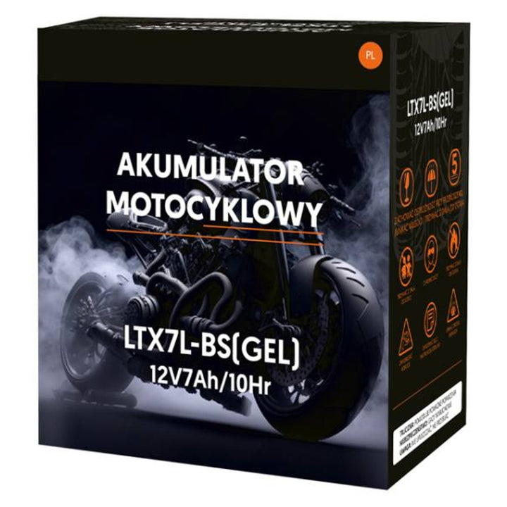 Gelbatterij Lamex, Motorfiets, 12V, 7Ah, LTX7L-BS