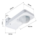 Maclean PIR bewegingsmelder, infrarood, IP65, max 2000W, MCE243, 2 stuks