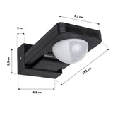 Maclean PIR bewegingsmelder, infrarood, IP65, max 2000W, zwart, MCE243 B, 2 stuks