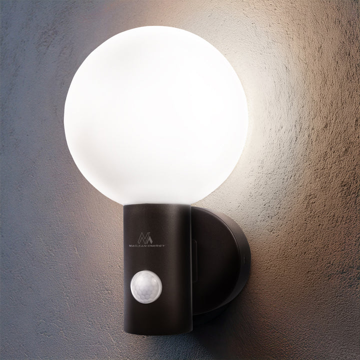 Maclean bewegingssensor LED lamp, PIR bewegingssensor, zwart, 15W, IP65, 1600lm, neutraal wit (4000K) MCE515 B, 2 stuks