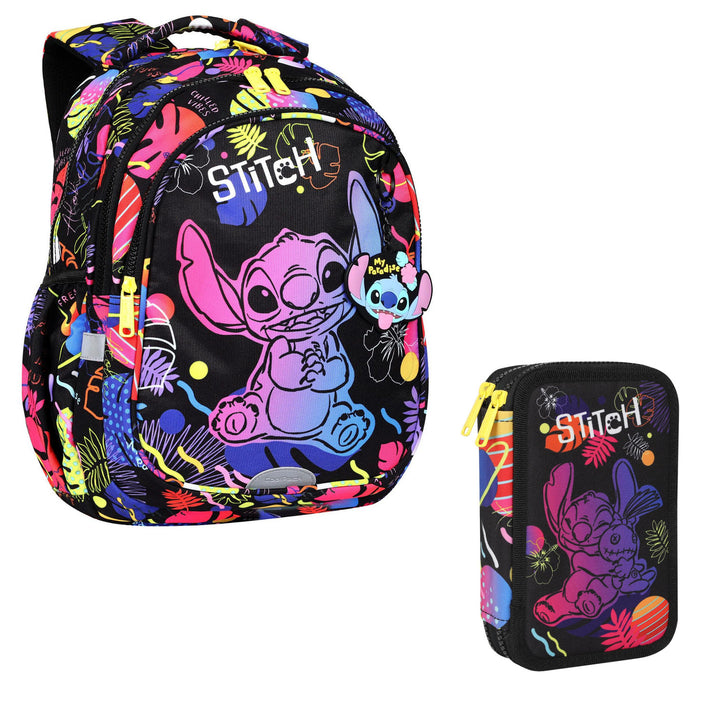 19 L Coolpack Jerry DISNEY STITCH schoolrugzak zwart + Coolpack etui, twee compartimenten, uitgerust, Stitch, Jumper 2