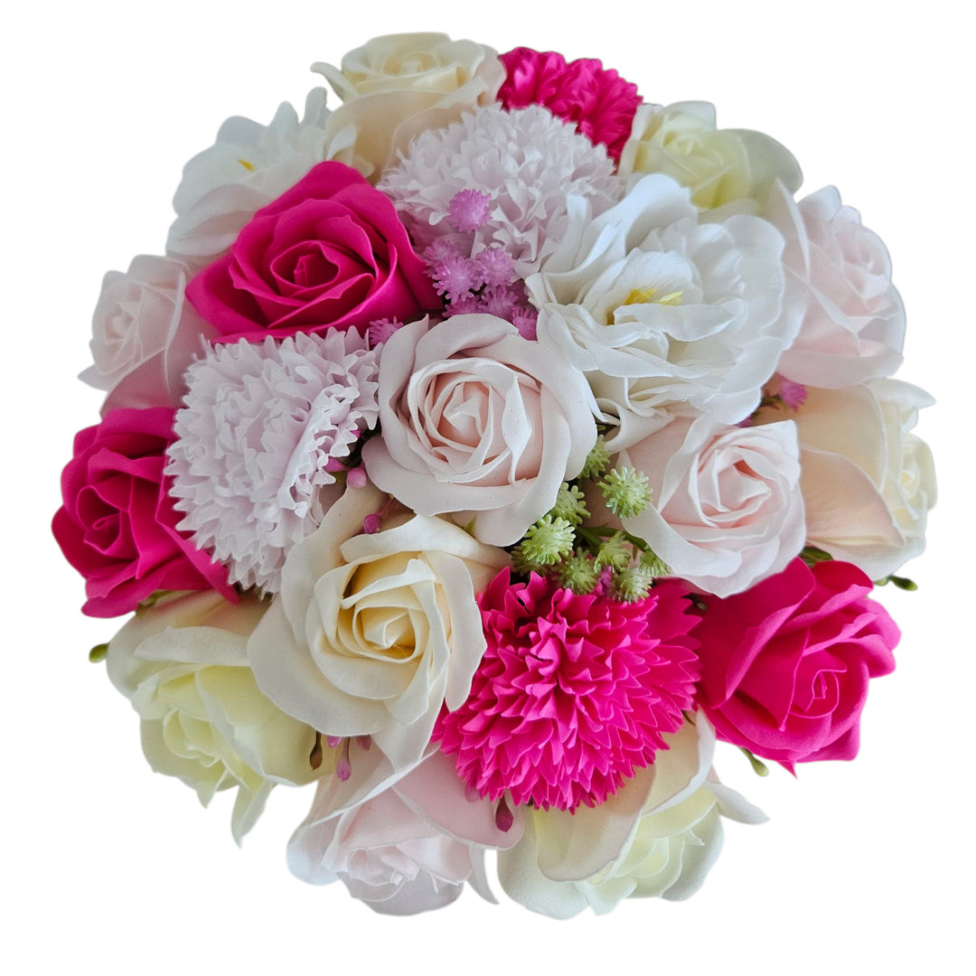 Bloembak met zeepbloemen - cadeau zeep rozen, Damich