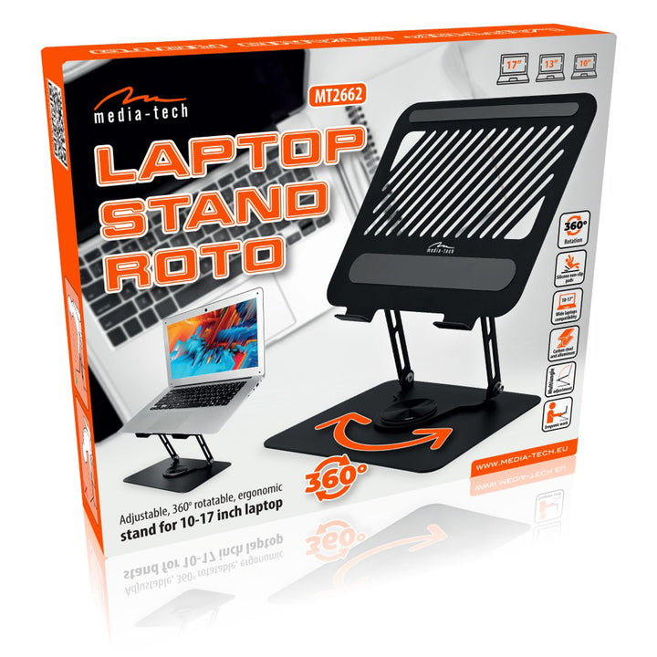 Verstelbare, draaibare, ergonomische laptopstandaard 10-17, Media-Tech MT2662