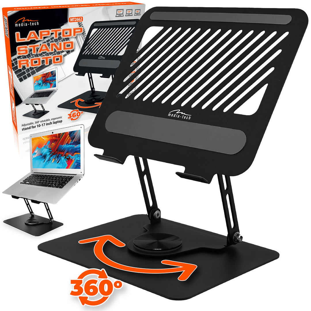 Verstelbare, draaibare, ergonomische laptopstandaard 10-17, Media-Tech MT2662