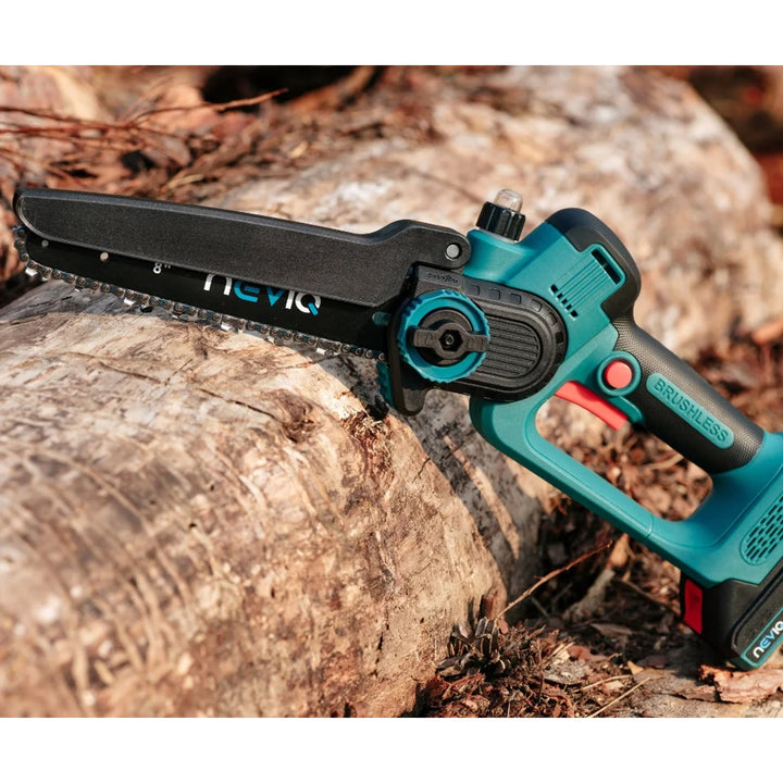 NEVIQ accu-kettingzaag, 8'' zaagblad, 500W, borstelloze motor, LX8303