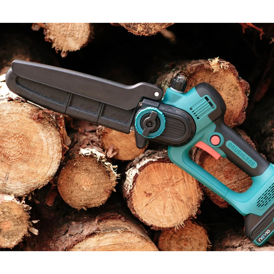NEVIQ accu-kettingzaag, 8'' zaagblad, 500W, borstelloze motor, LX8303
