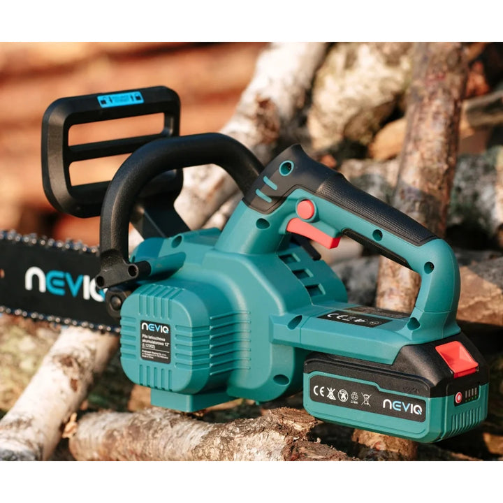 NEVIQ accu-kettingzaag, 12'' zaagblad, 1000W, borstelloze motor, L12302