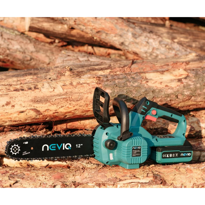 NEVIQ accu-kettingzaag, 12'' zaagblad, 1000W, borstelloze motor, L12302