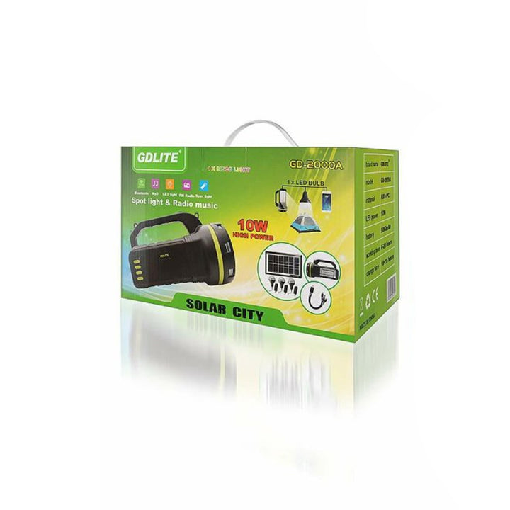 Verna multifunctionele zonnezaklamp, 6in1, powerbank, zonnepaneel, lamp, LED-verlichting, speaker+radio, Tur000008