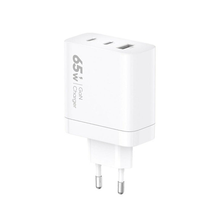 VIDVIE-netlader, 3A, 65W, 2x USB-C, 1x USB, USB-C/Iphone-kabel, PLE262