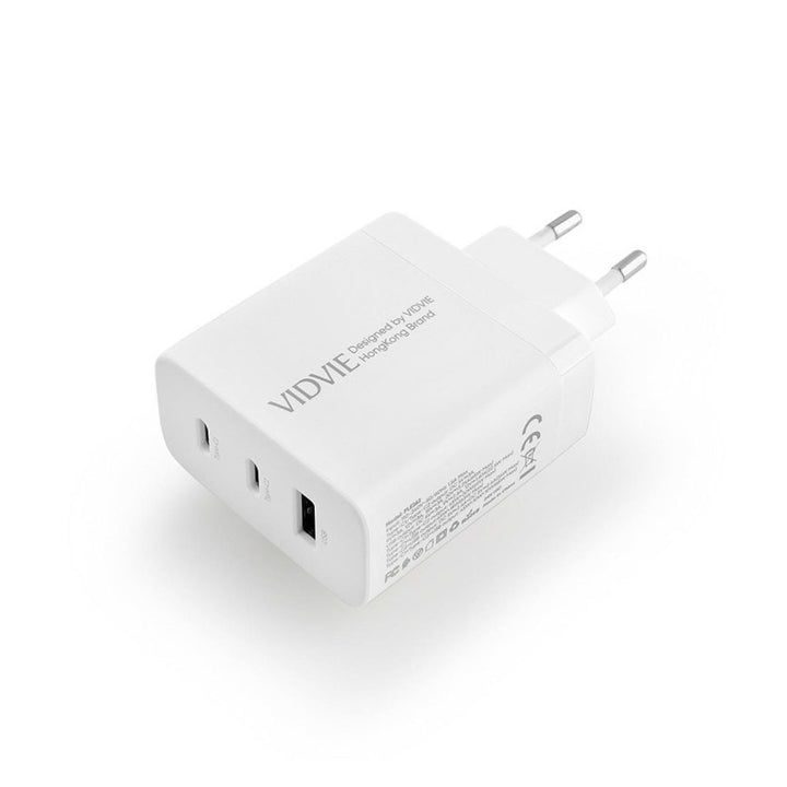 VIDVIE-netlader, 3A, 65W, 2x USB-C, 1x USB, USB-C/USB-C-kabel, PLE262