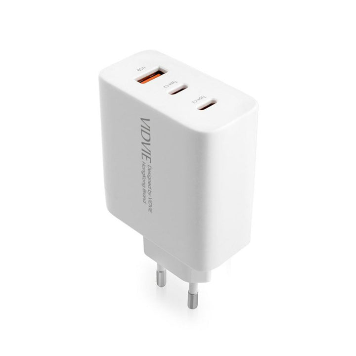 VIDVIE-netlader, 3A, 65W, 2x USB-C, 1x USB, USB-C/USB-C-kabel, PLE262