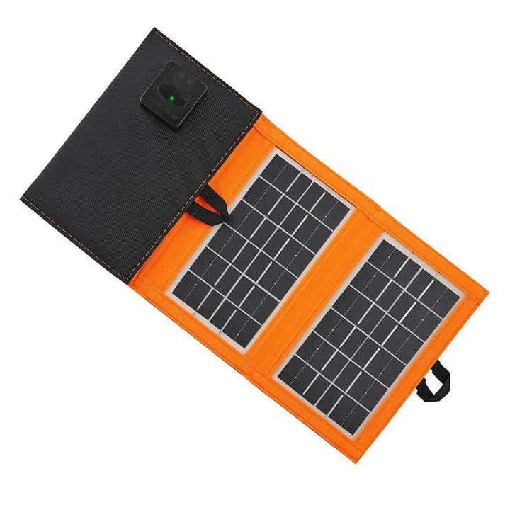 Zonnepaneel, oplader, 6W, 1 USB-poort, zwart en oranje, A01