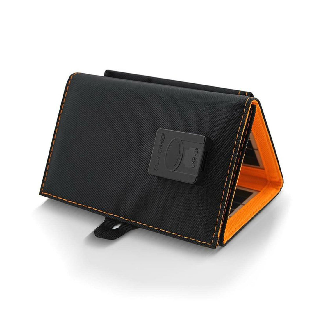 Zonnepaneel, oplader, 6W, 1 USB-poort, zwart en oranje, A01