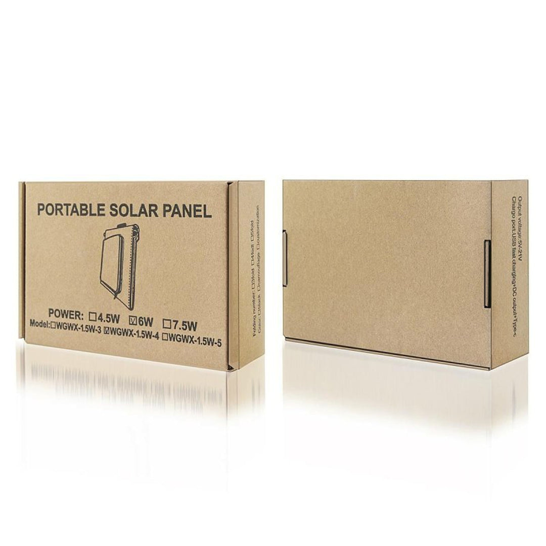 Zonnepaneel, oplader, 6W, 1 USB-poort, zwart en oranje, A01