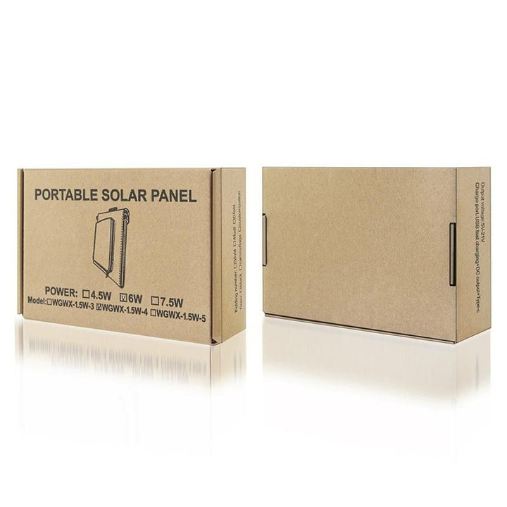 Zonnepaneel, oplader, 6W, 1 USB-poort, zwart en oranje, A01