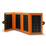 Zonnepaneel, oplader, 6W, 1 USB-poort, zwart en oranje, A01