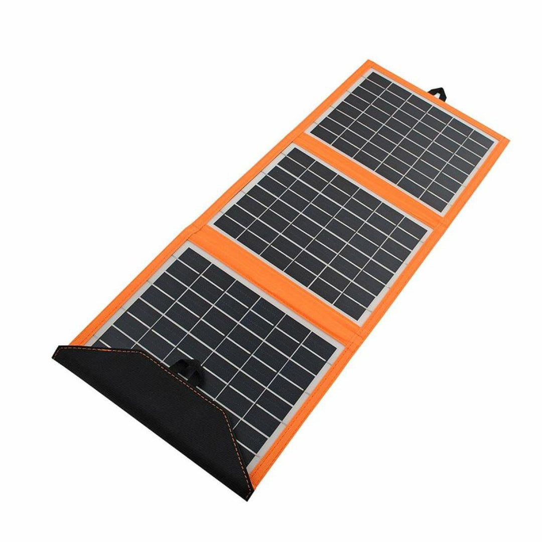 Zonnepaneel, oplader, 15W, 1 USB-poort, zwart en oranje, A04
