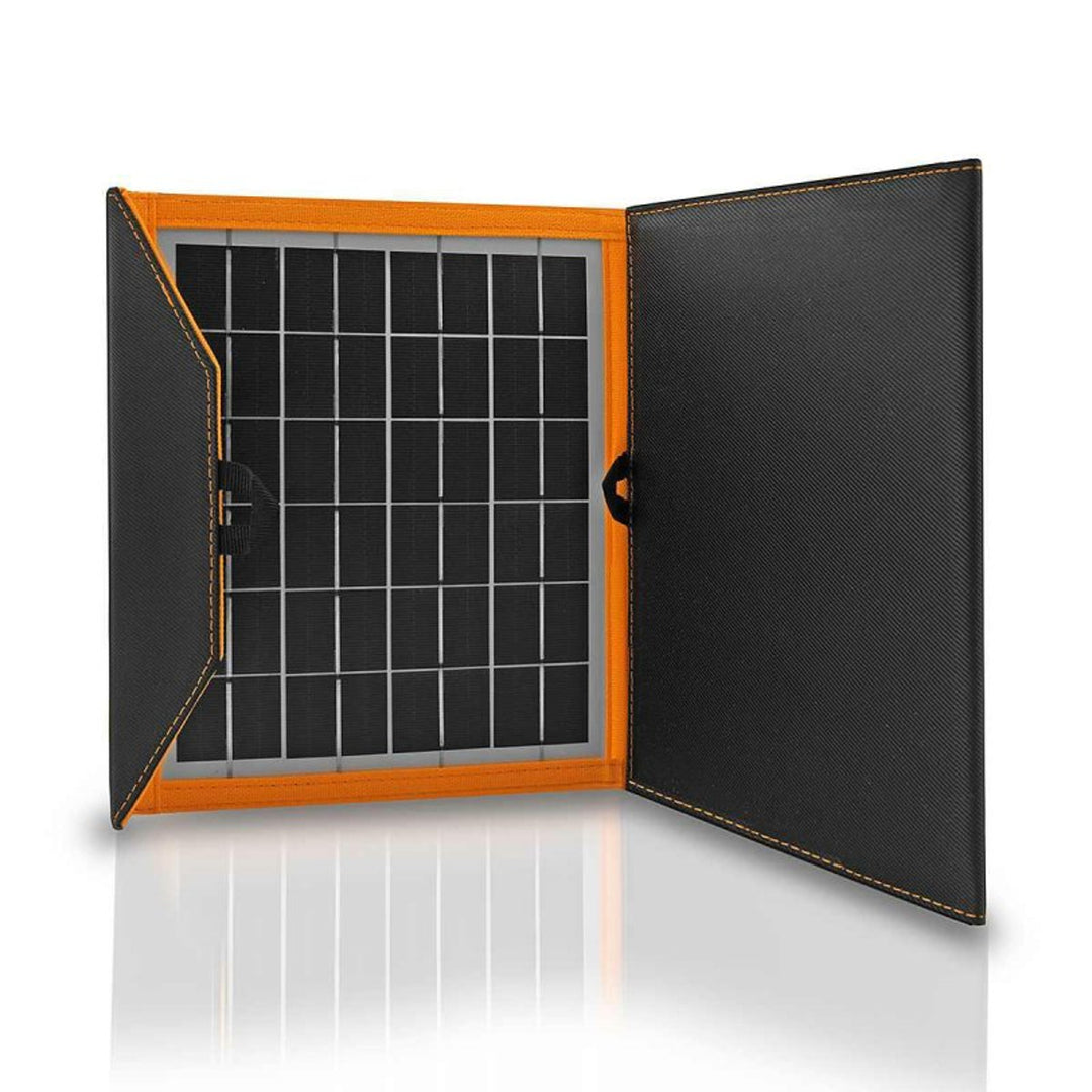 Zonnepaneel, oplader, 15W, 1 USB-poort, zwart en oranje, A04
