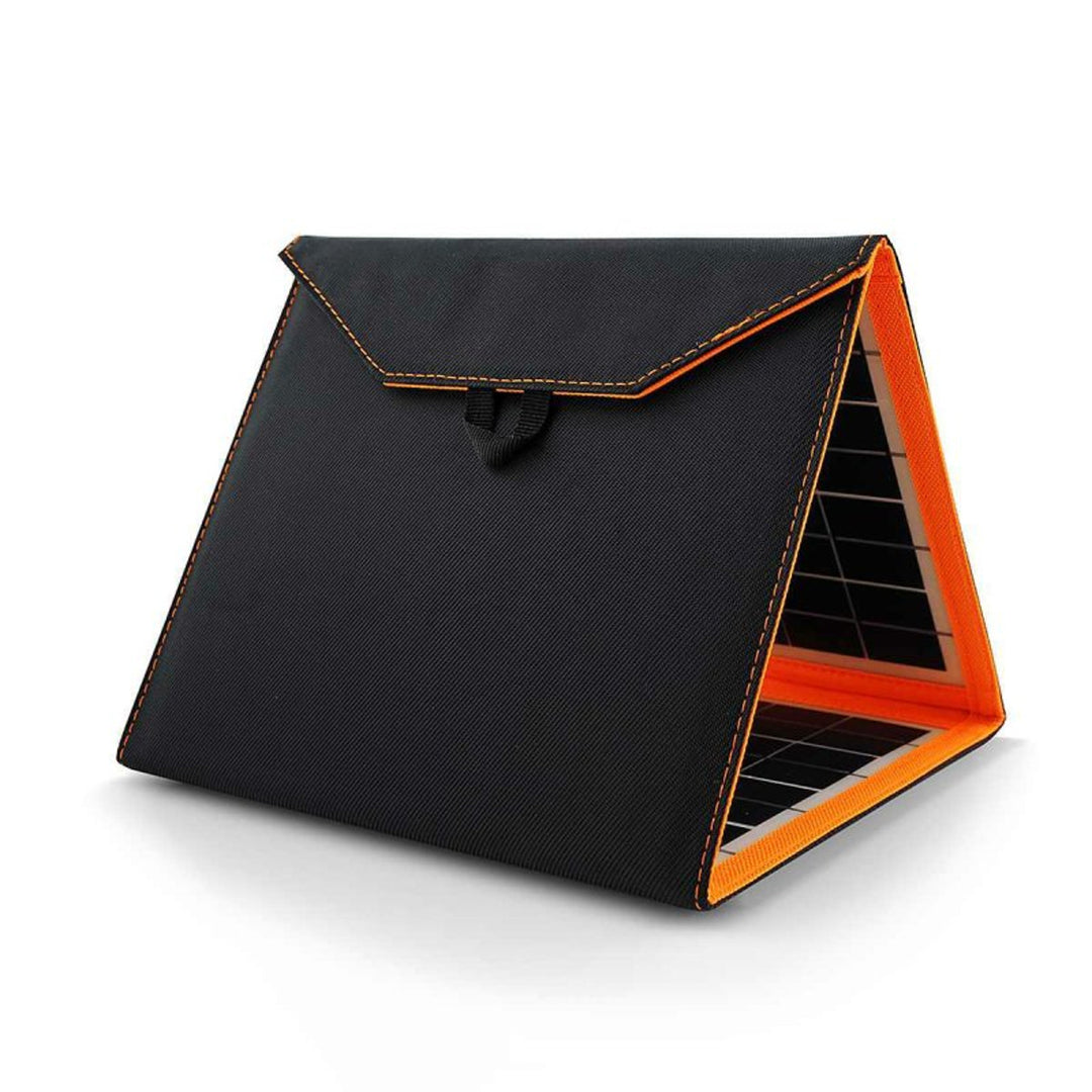 Zonnepaneel, oplader, 15W, 1 USB-poort, zwart en oranje, A04