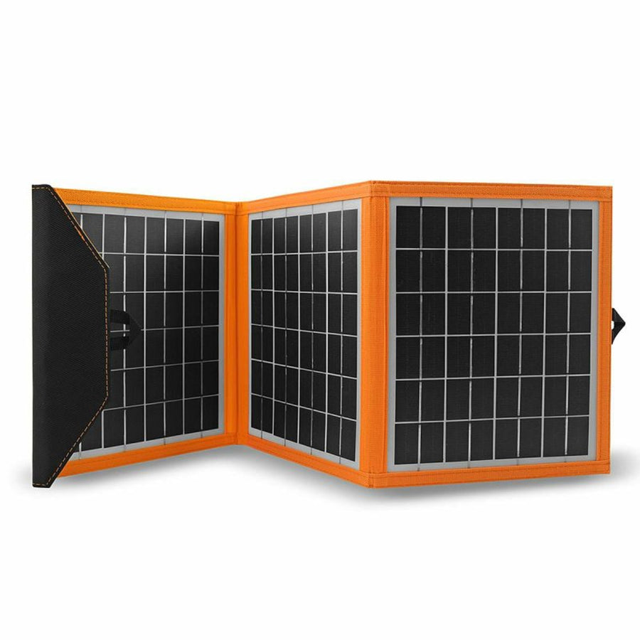Zonnepaneel, oplader, 15W, 1 USB-poort, zwart en oranje, A04