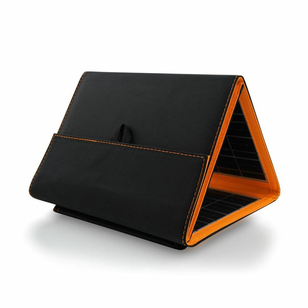 Zonnepaneel, oplader, 20W, 2 USB-poorten, zwart en oranje, A05