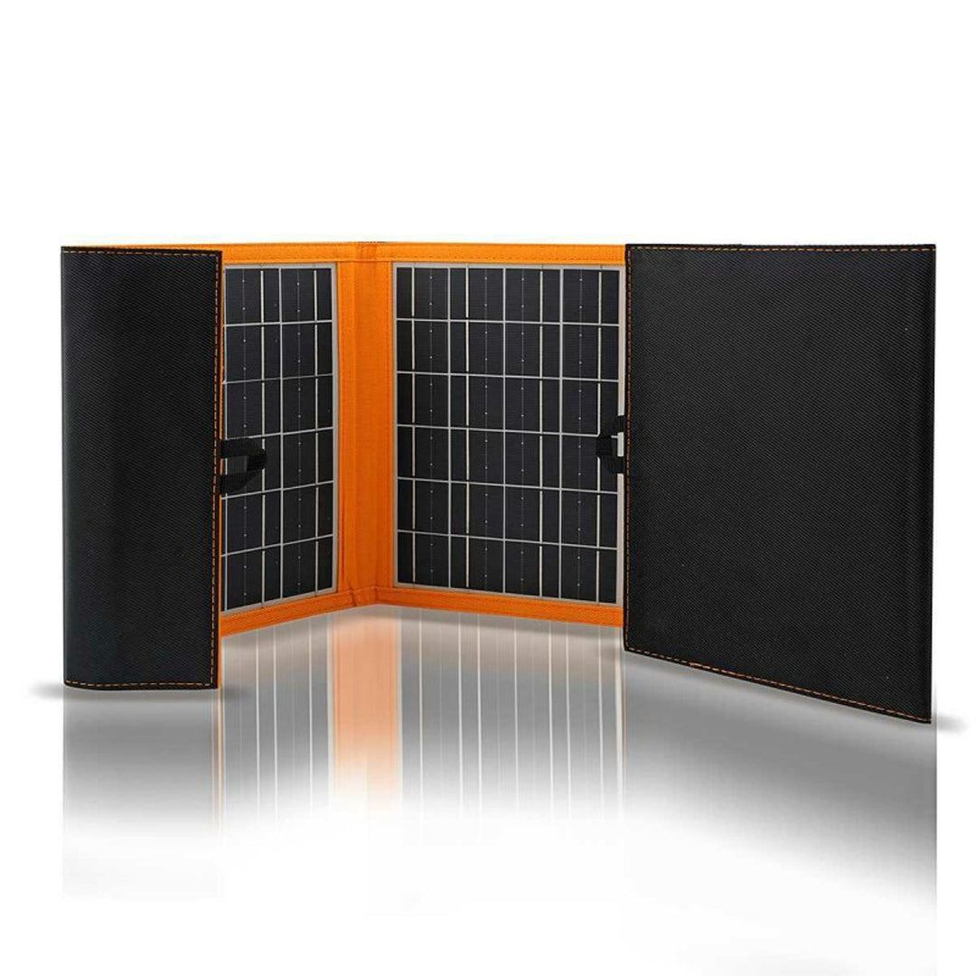 Zonnepaneel, oplader, 20W, 2 USB-poorten, zwart en oranje, A05