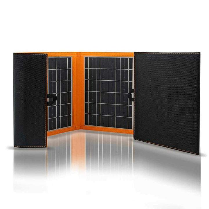 Zonnepaneel, oplader, 20W, 2 USB-poorten, zwart en oranje, A05