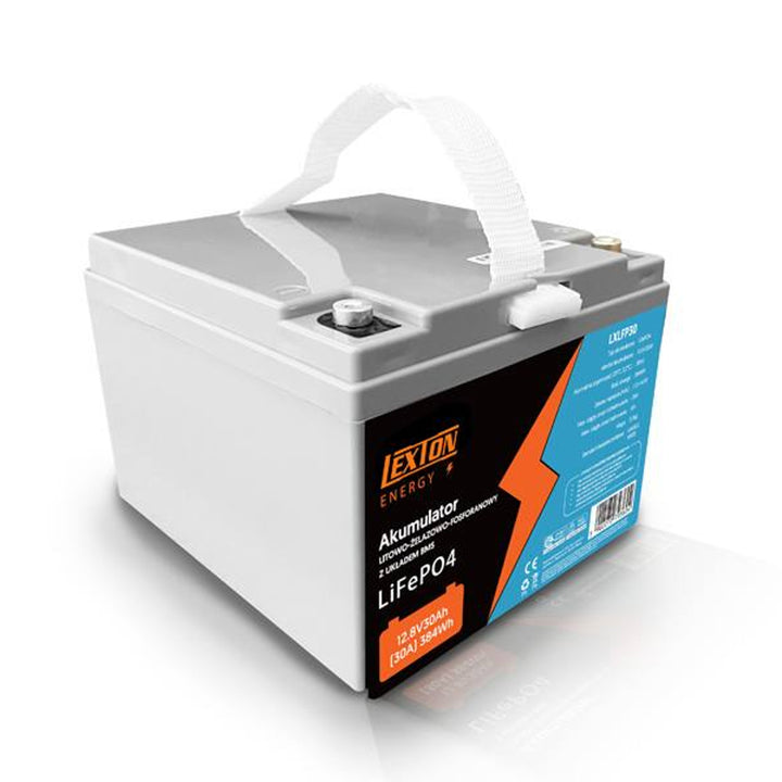 LiFePo4 Lexton lithium-ijzer-fosfaataccu, met BMS, 12,8V, 30Ah, LXLFP30