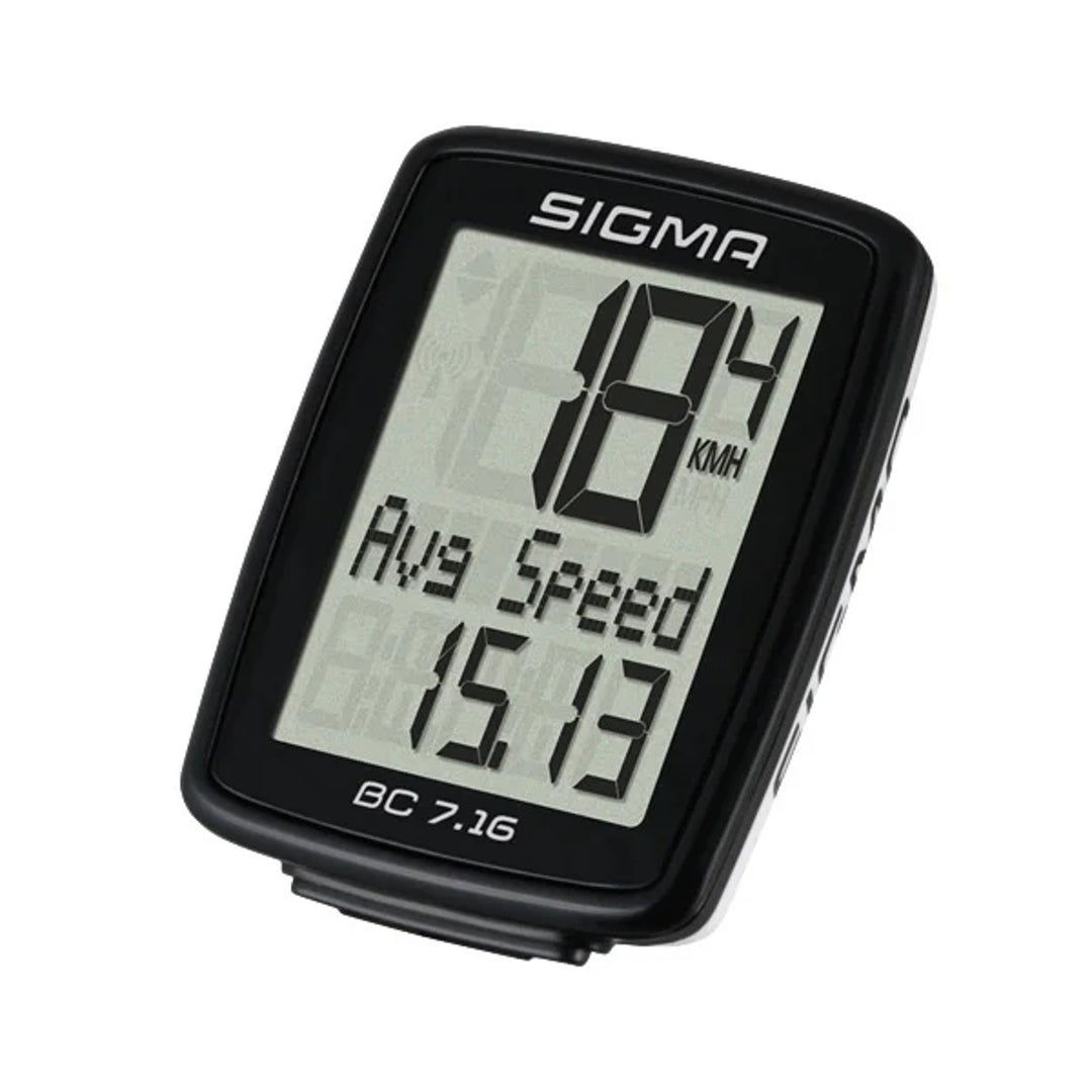 Sigma cyclusteller, bedraad, start/stop, display met drie rijen, BC 7.16