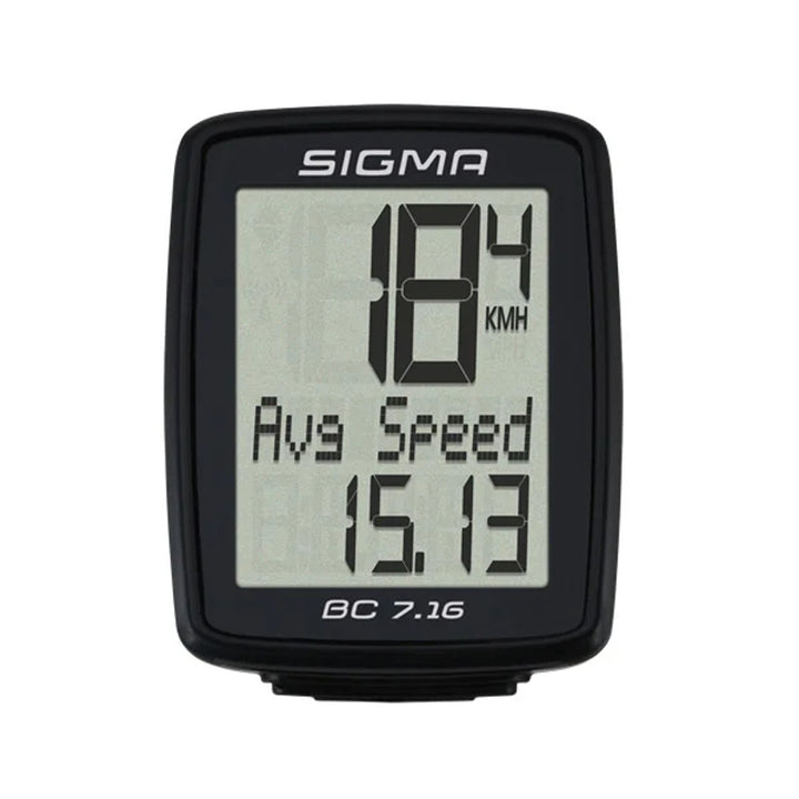 Sigma cyclusteller, bedraad, start/stop, display met drie rijen, BC 7.16