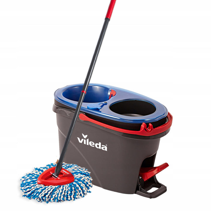 Vileda roterende mop, twee kamers, centrifugesysteem, inklapbare steel, eenvoudige reiniging van hoeken, turbo H2prO