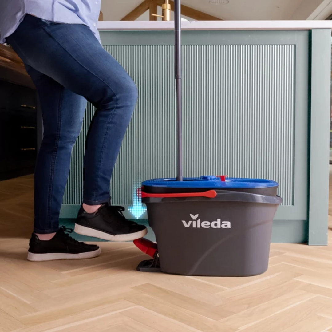 Vileda roterende mop, twee kamers, centrifugesysteem, inklapbare steel, eenvoudige reiniging van hoeken, turbo H2prO