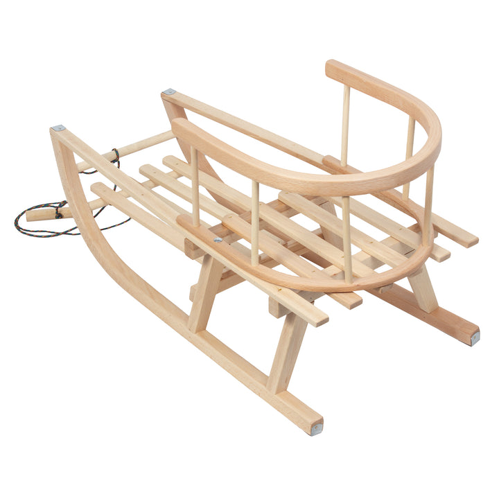 GreenBlue houten slee, rugleuning, zitting, koord, tot 100 kg, GB159