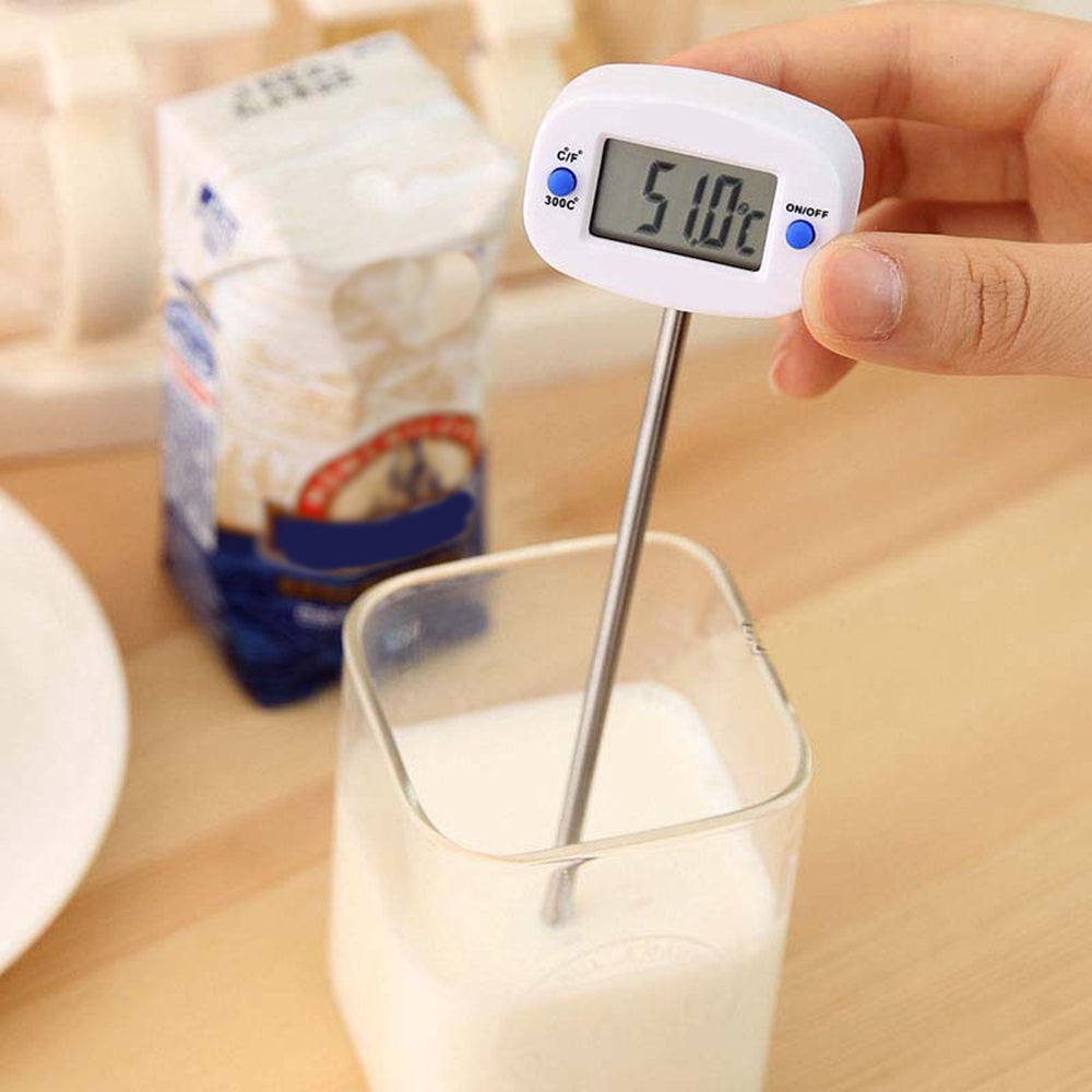 Voedselingsthermometer/sonde, groenblauw, sondelengte 15 cm, temperatuurbereik -50°C tot +300°C, nauwkeurigheid 0,1°C, GB382, 3 stuks