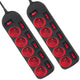 Maclean stekkerdoos, 5-polige verlengkabel, met schakelaars, 250VAC/10A, 1,5m, MCE204, 2 stuks