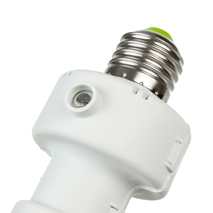 Maclean fitting, E27, max. 100W, met schemersensor, timer, wit, MCE21W, 4 stuks