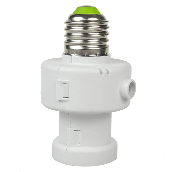 Maclean fitting, E27, max. 100W, met schemersensor, timer, wit, MCE21W, 4 stuks