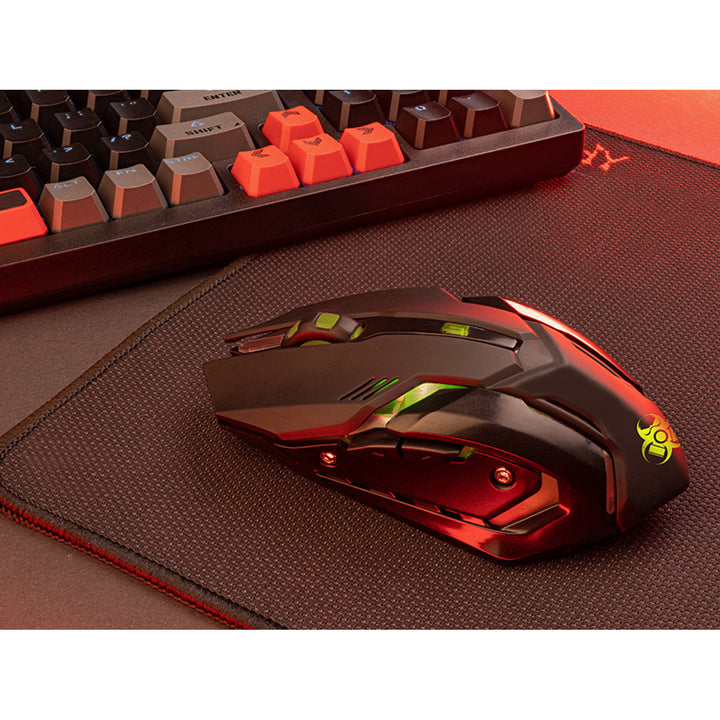 Tracer gamingmuis, draadloos, 500mAh batterij, 3200 DPI, Gamezone Rocky RF Nano