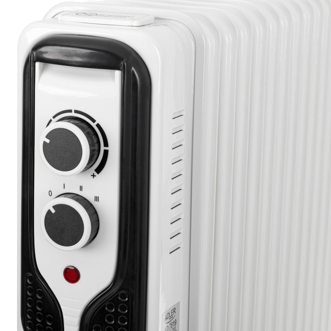 Olieverwarming 2000W thermostaat met 9 lamellen Adler