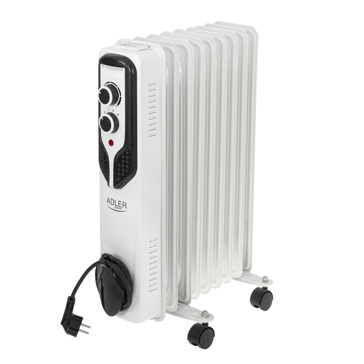 Olieverwarming 2000W thermostaat met 9 lamellen Adler