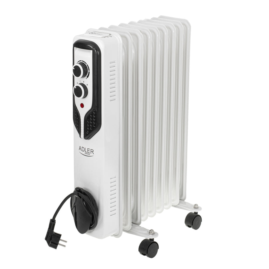 Olieverwarming 2000W thermostaat met 9 lamellen Adler