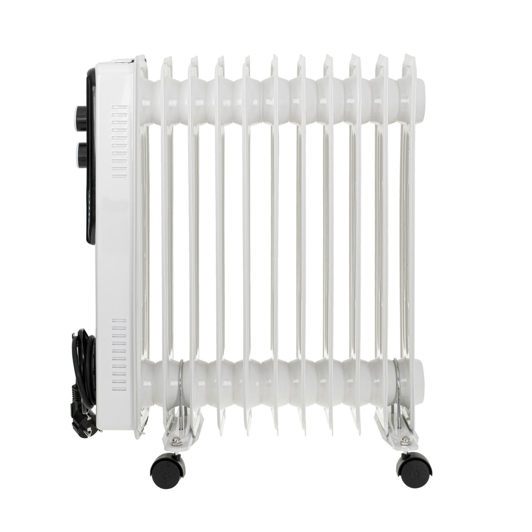 Adler oliekachel, 11 vinnen, vermogen 2500W, 3 verwarmingsniveaus, wit, AD 7817