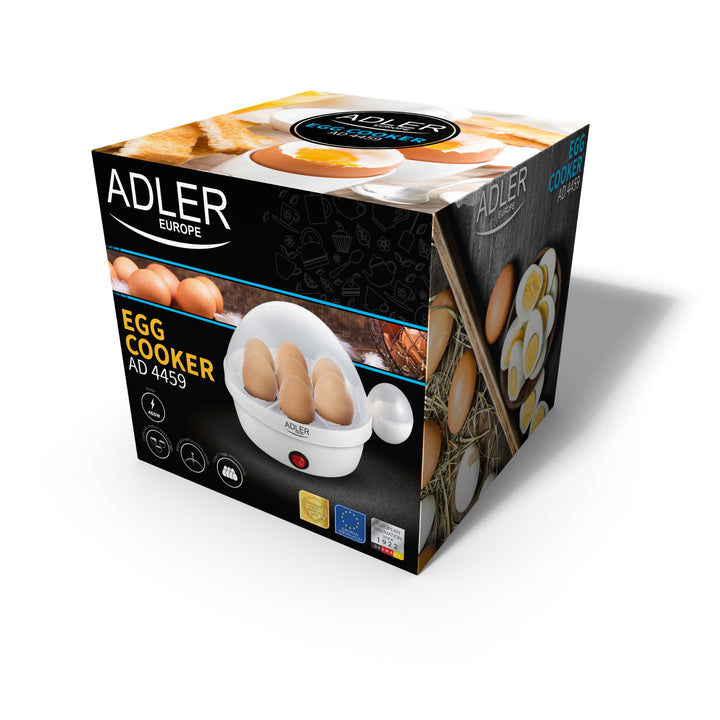 Automatische eierkoker Adler, voor 7 eieren, vermogen 450W, wit, AD 4459